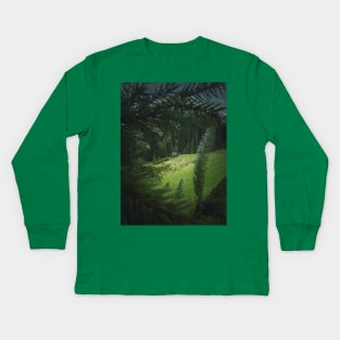 through the fir needles Kids Long Sleeve T-Shirt